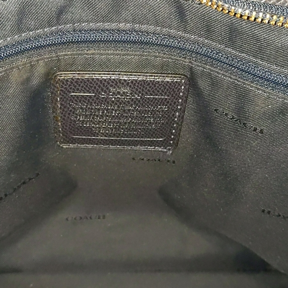 Coach Dark Blue Leather Shoulder Bag - Picture 5 of 11